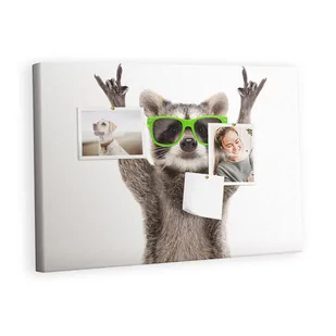 Kolorowy Organizer - Tablica Korkowa z Pinezkami - Szop w okularach 60x40 cm - Tablice i flipcharty - miniaturka - grafika 1