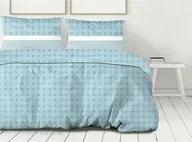 Pościel - Greno Pościel bawełniana 160x200 Greek niebieska geometria Premium Bielbaw 1 - miniaturka - grafika 1