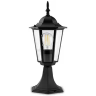 Lampy ogrodowe - Lampa Ogrodowa Zewnętrzna E27 SŁUPEK LATARNIA 40cm Czarna BELLIS LUMILED - miniaturka - grafika 1