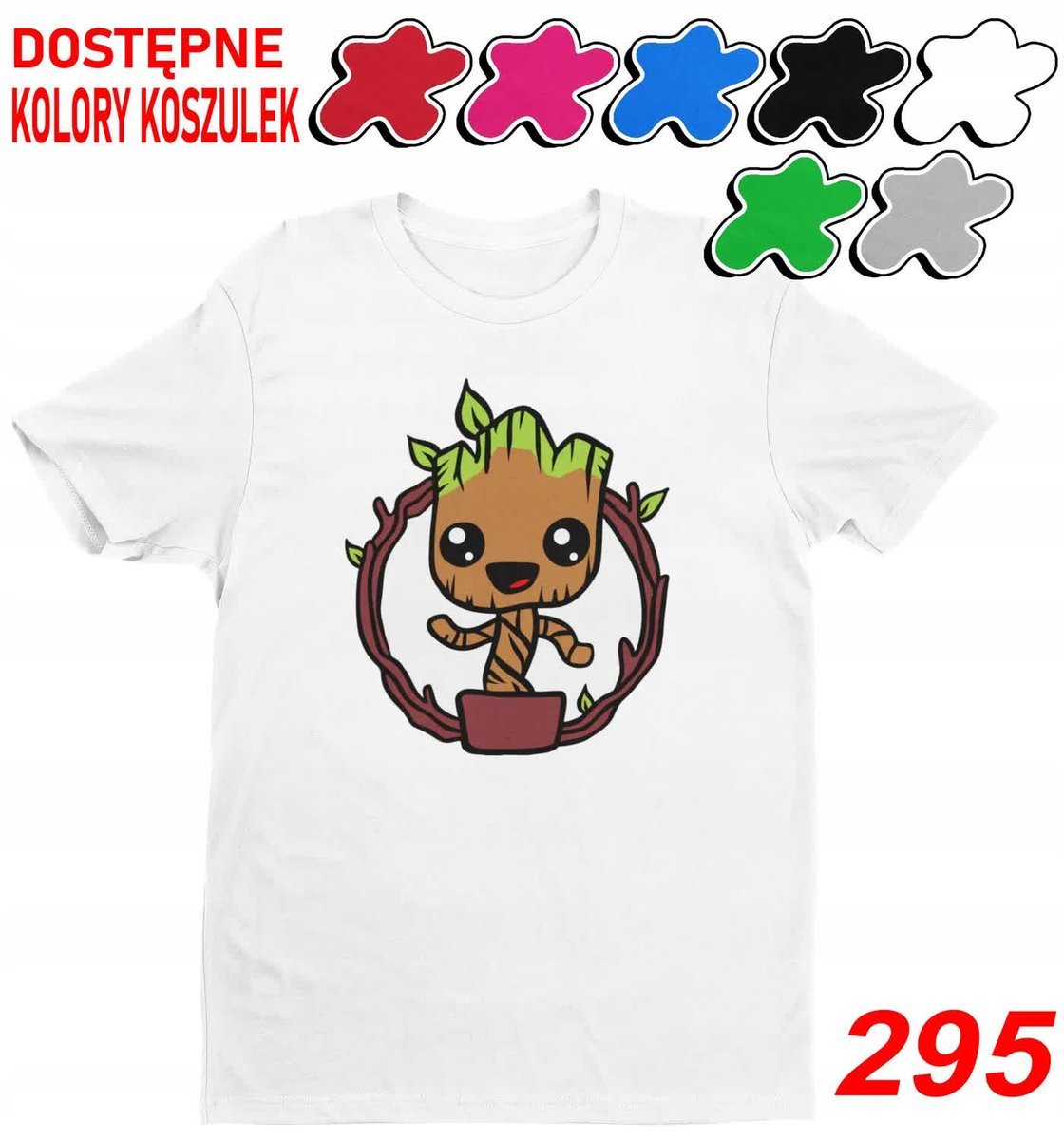 Dziecięca Koszulka Z Nadrukiem Wybór Anengers Marvel Groot -M 134-140