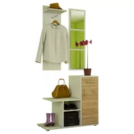 Meble do przedpokoju - Przedpokój Mika MebloCross Craft Biały / Craft Złoty - miniaturka - grafika 1