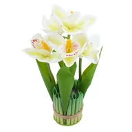 Sztuczne kwiaty - Bukiet Żonkil 5szt KR441A Biel - miniaturka - grafika 1