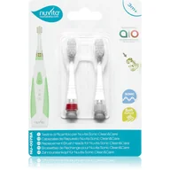 Końcówki do szczoteczek elektrycznych - Nuvita Sonic Clean&Care Replacement Brush Heads głowica wymienna do sonicznej szczoteczki do zębów na baterie dla niemowląt Sonic Clean&Care Medium Red/White 2 szt. - miniaturka - grafika 1