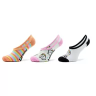 Skarpetki dla dzieci - Zestaw 3 par stopek dziecięcych Vans Rainbow Rider Canoodle VN0007B4YB21 White/Black - miniaturka - grafika 1