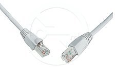 Solarix patchcord kat. 5e SFTP PVC, osłonka nasuwana, 10m, szary C5E-315GY-10MB