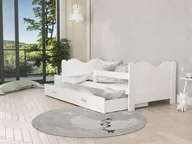 Łóżka - Łóżko parterowe 160x80 białe MIKOŁAJ - miniaturka - grafika 1