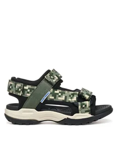 Geox Sandały Jr Borealis J450RE 1411 C0450 M Zielony - Buty dla chłopców - miniaturka - grafika 1