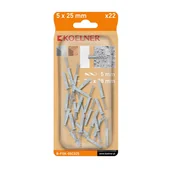 Kołki - Koelner Kołek FX wbijany 5x25 mm cylinder 22 szt. - miniaturka - grafika 1