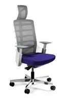Fotele i krzesła biurowe - Fotel biurowy, obrotowy, Spinelly, biały, navyblue - miniaturka - grafika 1