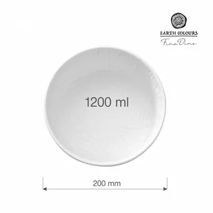 Fine Dine MISKA PŁYTKA NORDIC 1200ml 20 cm PORCELANA EARTH COLOURS BIAŁA - Miski i półmiski - miniaturka - grafika 5