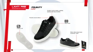 PÓŁBUTY SKÓRZANE CZARNO-BIAŁE, "40", LAHTI - Obuwie robocze PÓŁBUTY SKÓRZANE CZARNO-BIAŁE, "40", LAHTI - Obuwie robocze - miniaturka - grafika 7