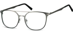 Okulary oprawki a'la Pilotki zerówki metalowe korekcyjne 974G grafitowy - Okulary korekcyjne, oprawki, szkła - miniaturka - grafika 1