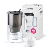 Dzbanki filtrujące - Dzbanek filtrujący Glass 2,5 lz wkładem Maxfor+Mg czarny - miniaturka - grafika 1