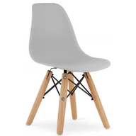 Krzesła - Zestaw 4 szt. szarych krzeseł dziecięcych M0-K97 - miniaturka - grafika 1