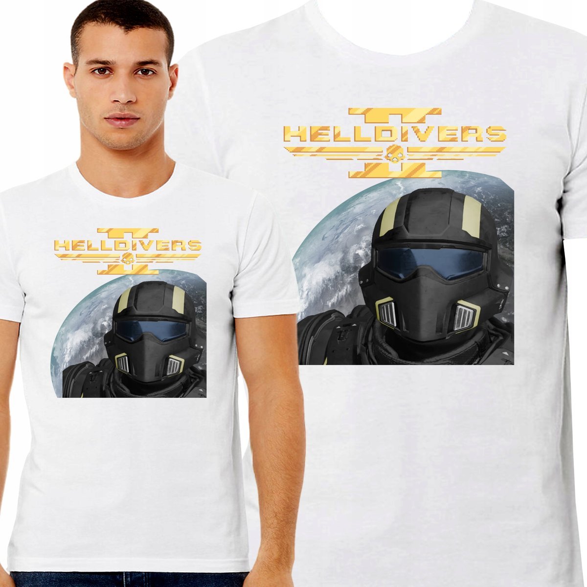 KOSZULKA GAMINGOWA HELLDIVERS PREMIUM NADRUK DLA GRACZA PREMIUM L 3459