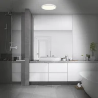 Lampy sufitowe - Briloner Łazienkowa lampa sufitowa LED Slim Drip, biała, Ø 42 cm - miniaturka - grafika 1