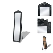 Lustra - vidaXL Lustro stojące w stylu barokowym 160x40 cm czarne - Lustro - miniaturka - grafika 1