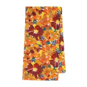 Apaszki i szaliki męskie - Damski szal z kwiatowym motywem brązowo - pomarańczowy - miniaturka - grafika 1