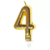 Urodziny dla dorosłych - Świeczka urodzinowa 40 złoty brokat - miniaturka - grafika 1