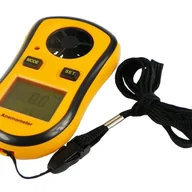 Stacje pogodowe - Cyfrowy anemometr, anemometr przenośny, pomiar temperatury i prędkości powietrza. - miniaturka - grafika 1