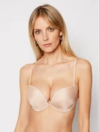 Biustonosze - Wonderbra Biustonosz push-up WB008144 Beżowy - miniaturka - grafika 1