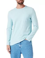 Koszulki męskie - s.Oliver Bernd Freier GmbH & Co. KG Męski T-shirt, z długim rękawem, niebiesko-zielony, 3XL, Niebieski zielony, 3XL - miniaturka - grafika 1