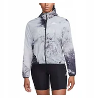 Kurtki damskie - Kurtka damska z kapturem do biegania w deszczu Nike Repel DX1041-011 r. M - miniaturka - grafika 1