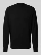Swetry męskie - Sweter z dzianiny z detalem z logo męski CK Calvin Klein - miniaturka - grafika 1