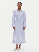 Sukienki - Tommy Hilfiger Sukienka koszulowa WW0WW44660 Błękitny Regular Fit - miniaturka - grafika 1