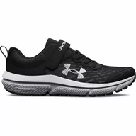 Buty dla chłopców - Chłopięce buty do biegania Under Armour UA BPS Assert 10 AC - czarne - UNDER ARMOUR - miniaturka - grafika 1