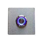 Dzwonki i gongi - Przycisk dzwonka do domofonu wyjścia wejścia furtki bramy drzwi INOX LED 9/12/24/230V srebrny - miniaturka - grafika 1