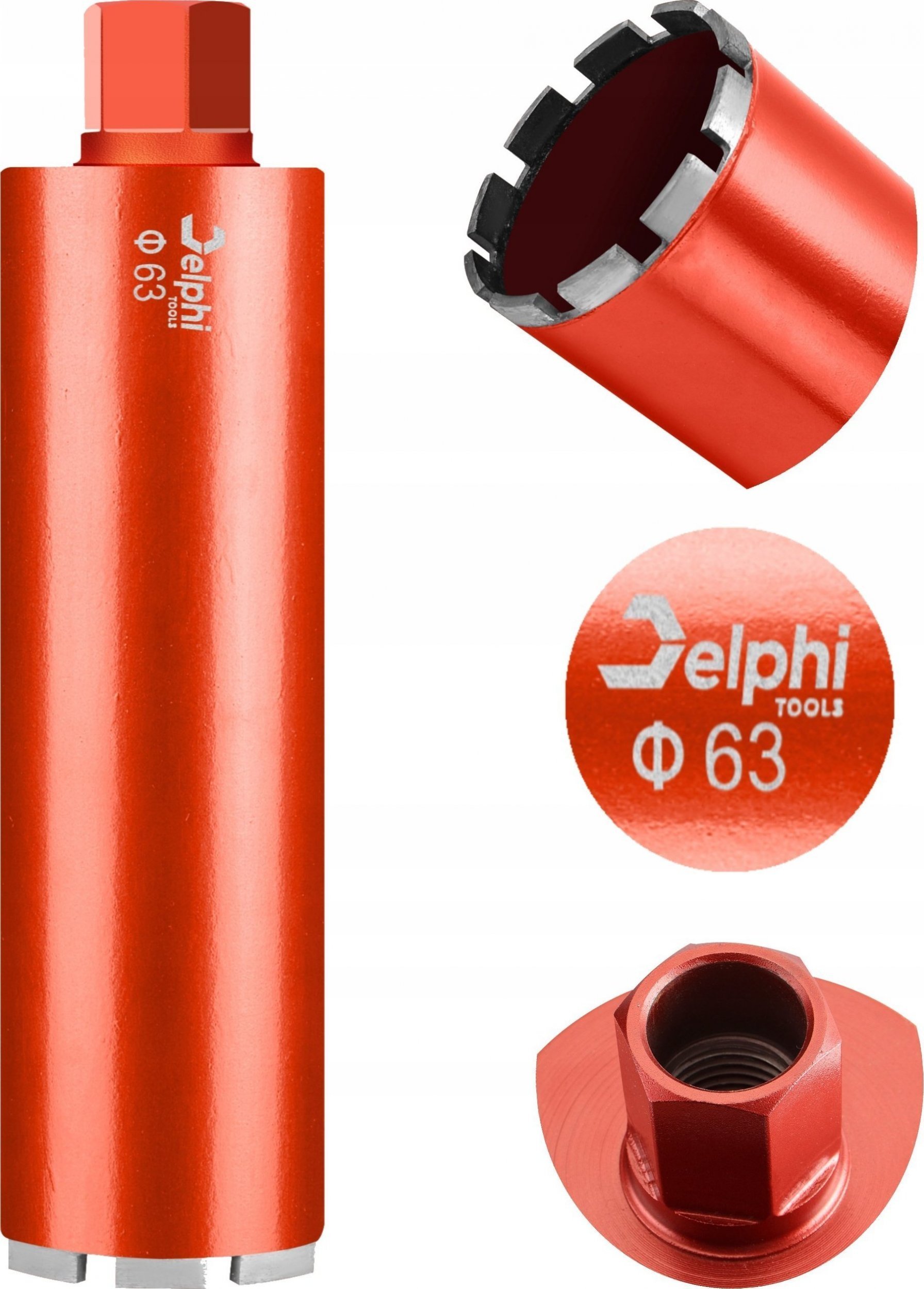 nan Wiertło Delphi Tools WIERTŁO KORONOWE DIAMENTOWE DO BETONU 63 x 450mm