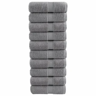 vidaXL Ręczniczki premium SOLUND, 10 szt., szare, 30x50 cm - Ręczniki - miniaturka - grafika 1