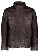 Kurtki męskie - Bugatti Skórzana kurtka w kolorze ciemnobrązowym - miniaturka - grafika 1