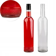 Domowy wyrób alkoholu - BUTELKA KRYSZTAŁ TŁOCZENIE NA NALEWKI BIMBER WINO 500 ml Z ZAKRĘTKĄ - miniaturka - grafika 1