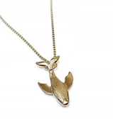 Wisiorki - PIĘKNY NASZYJNIK, WISIOREK, PRZYWIESZKA - WIELORYB, WALEŃ - STAL NIERDZEWNA - miniaturka - grafika 1