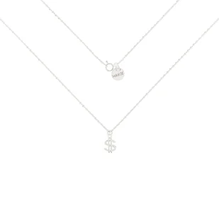 Srebrny naszyjnik z dolarem 40 cm - Naszyjniki - miniaturka - grafika 1