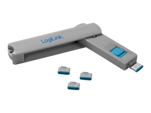 LOGILINK AU0052 USB-C port blocker 1xkey and 4xlocks - Pozostałe akcesoria sieciowe - miniaturka - grafika 1
