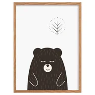 Wyposażenie pokoiku dziecięcego - Obrazek Scandi Forest bear I 30x40cm - miniaturka - grafika 1