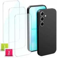 Etui i futerały do telefonów - Etui Do Samsung Galaxy A55 5G Czarne, Matowe, Silikonowe Szkło 3 Sztuki - miniaturka - grafika 1