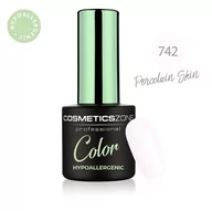 Lakiery hybrydowe - Lakier hybrydowy hipoalergiczny porcelanowy róż 7ml – Porcelain Skin 742 - miniaturka - grafika 1