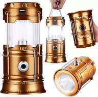 Latarki - Lampa Kempingowa Latarka Solarna Led Usb Powerbank - miniaturka - grafika 1