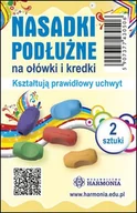 Teczki i skoroszyty - Wydawnictwo Harmonia Nasadki podłużne na ołówki i kredki 2 sztuki - miniaturka - grafika 1