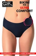 Majtki damskie - FIGI GATTA BIKINI RIB ULTRA COMFORT (kolor Beige, rozmiar L) - miniaturka - grafika 1