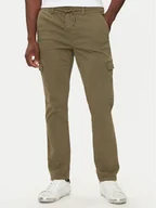 Spodnie męskie - Pepe Jeans Spodnie materiałowe PM211725 Zielony Slim Fit - miniaturka - grafika 1