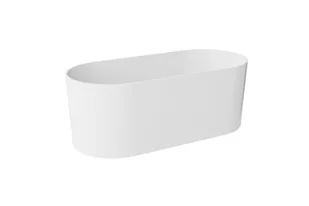 Wanna wolnostojąca Besco Lova 160x74 cm owalna biały połysk odlew klik-klak biały czyszczony od góry WWM-160-LKW - Wanny Wanna wolnostojąca Besco Lova 160x74 cm owalna biały połysk odlew klik-klak biały czyszczony od góry WWM-160-LKW - Wanny - miniaturka - grafika 1