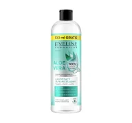 Płyny micelarne - Eveline Cosmetics Aloe Vera łagodzący płyn micelarny do twarzy, oczu i ust do każdego rodzaju cery 500 ml - miniaturka - grafika 1