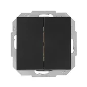 Wyłączniki światła i elektryczne - Włącznik podwójny schodowy Flavia Czarny ELEKTRO-PLAST - miniaturka - grafika 1
