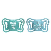 Smoczki uspokajające - 156436 SMOCZEK PHYSIO LIGHT SILIKON 16-36M 2SZT NIEBIESKI - miniaturka - grafika 1