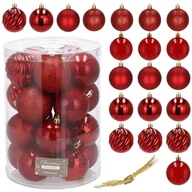 Bombki - Bombki Choinkowe 20 Szt Czerwone Na Choinkę Zestaw - miniaturka - grafika 1